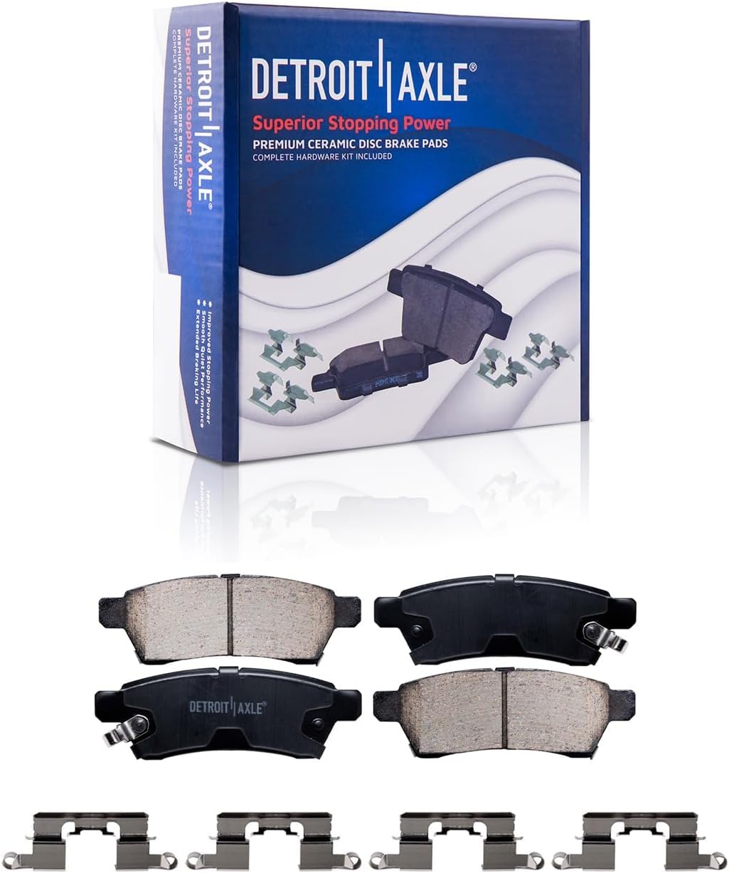 Detroit Axle - Brake Kit for 2005-2019 Nissan Frontier 2009-2012 Suzuki Equator, Brake Rotors Ceramic Brakes Pads Front and Rear Replacement: 11.14 inch Front and 11.26 inch Rear