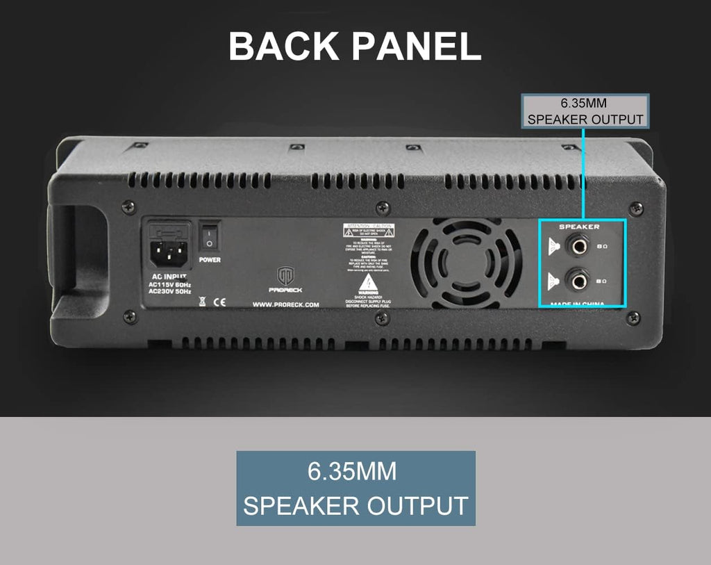 PRORECK MX15 15inch 2500W Bluetooth Powered PA System Mixer/Amp with Stands/Mic Effect Controller 48V Phantom Power, Audio Interface