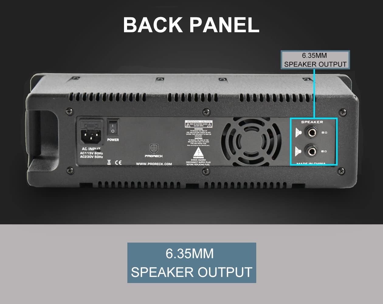 PRORECK MX15 15inch 2500W Bluetooth Powered PA System Mixer/Amp with Stands/Mic Effect Controller 48V Phantom Power, Audio Interface