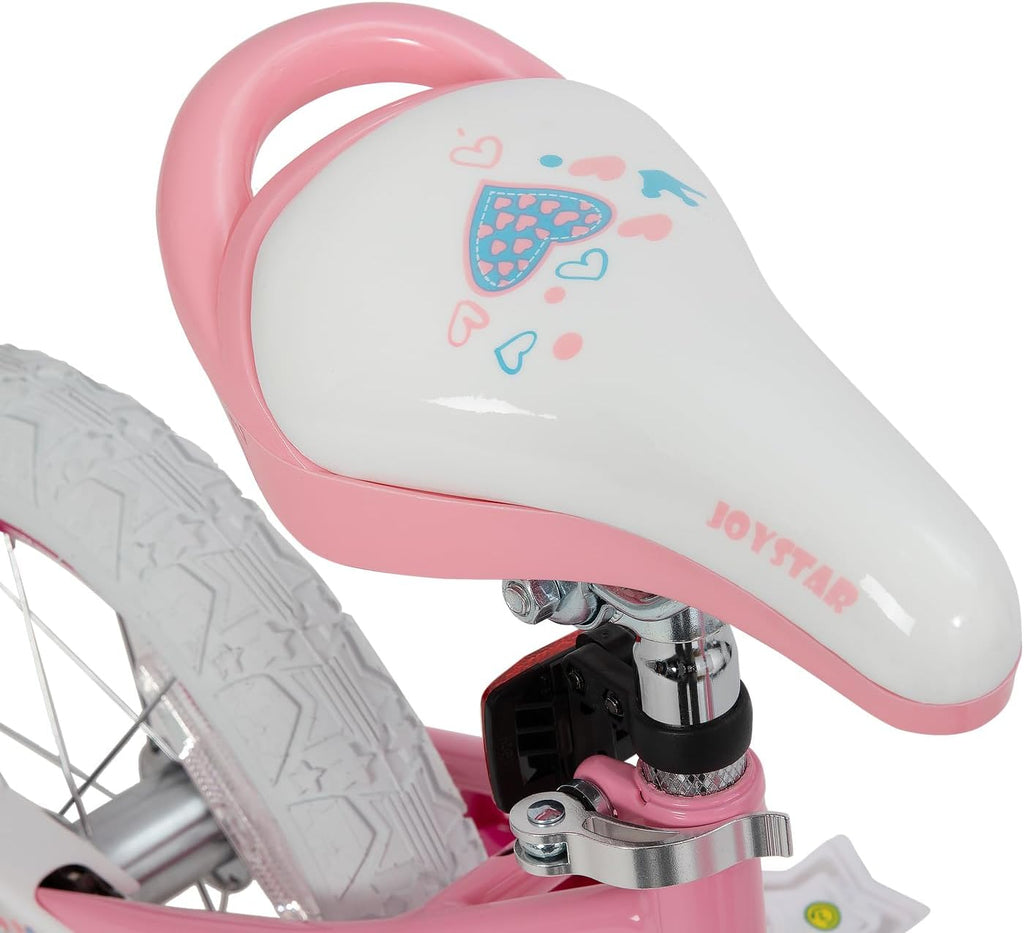 JOYSTAR Angel Girls Bike for Toddlers and Kids Ages 2-13 Years Old, 12 14 16 18 20 Inch Kids Bike with Training Wheels & Basket, 20 24 Inch Girls Bicycle with Handbrake & Kickstand
