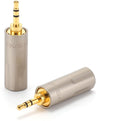 30PCS/Pack Jack 2.5 mm TRS Stereo 3 Pole Headphone Cable Audio Plug Connector, Headset Earphone Line Repair Replacement (2.5mm TRS, Satin Nickel Color - Male Jack)