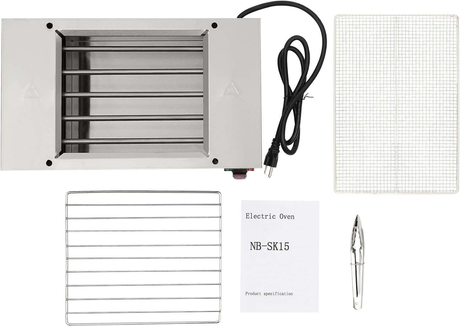 Portable Electric Grill 110V Indoor Smokeless Searing Grill Commercial Yakitori Griddle Stainless Steel Restaurant Korean BBQ Grill 446°F