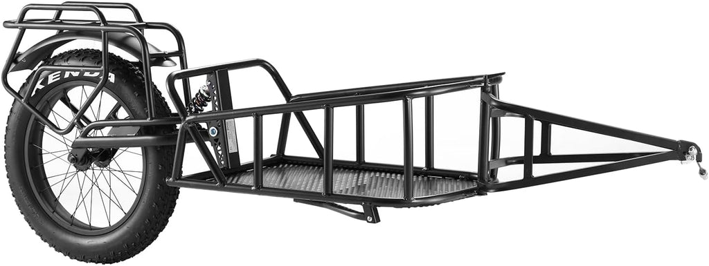 VEVOR Bike Cargo Trailer, 70/275 lbs Load Capacity, Foldable Compact Storage & Quick Release with Universal Hitch, 20' Wheels, Fits Most Bike Wheels, Carbon Steel Frame, Heavy-Duty Bicycle Wagon Cart