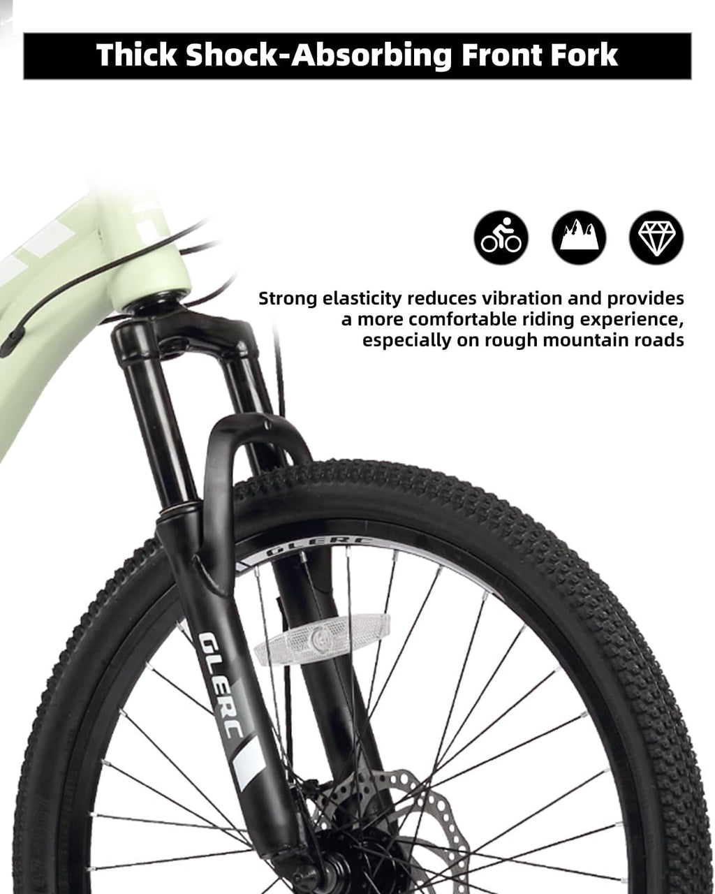 Glerc 20 24 Inch Kids Bike, Kids Mountain Bike for Boys and Girls Ages 6-15, 21-Speed Skyline Bicycle with Front Suspension and Disc Brakes, Multiple Colors