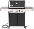 Weber Genesis E-325 Natural Gas Grill for Outdoor Cooking, 3 Burners, Black – Porcelain-Enameled, Cast-Iron Grates, PureBlu Burners & Sear Zone