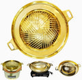 Korean Pan Hot Grill Mookata Thai Kitchen BBQ Pot Stove Charcoal Thai Brass Pan 11 Inches