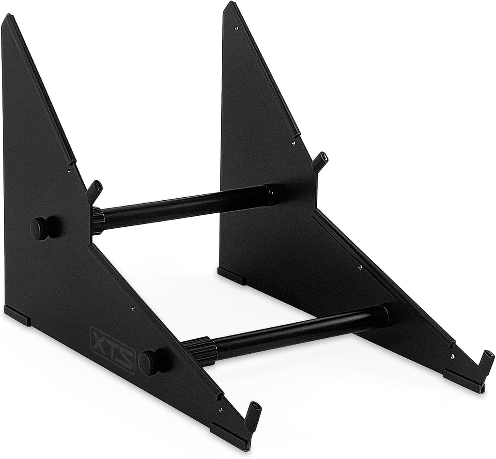 2-Tier XTS Desktop Stand, Adjustable Length from 10.6' - 18.5' for Sampler/Synth/MIDI Controller/Drum Machine, fits MPC Live 3 & Live 2/TR-8S/Analog Rytm/Octatrack, easy to assemble and resize