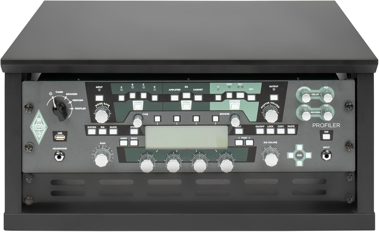 Gator Frameworks Elite Furniture Series 4U Wood Desktop Studio Rack in Standard Black Finish (GFW-ELITERK-4U-BLK)
