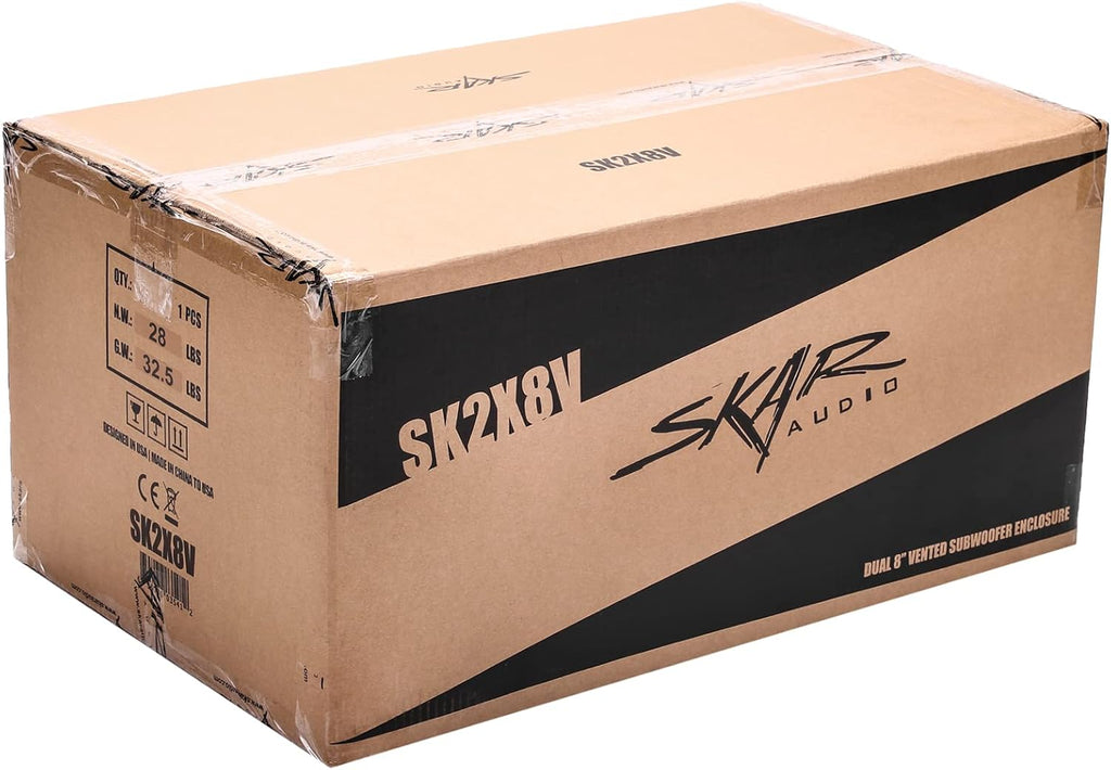 Skar Audio SK2X8V Dual 8' Universal Fit Ported Subwoofer Enclosure