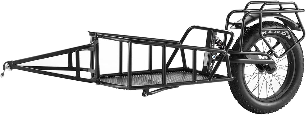 VEVOR Bike Cargo Trailer, 70/275 lbs Load Capacity, Foldable Compact Storage & Quick Release with Universal Hitch, 20' Wheels, Fits Most Bike Wheels, Carbon Steel Frame, Heavy-Duty Bicycle Wagon Cart