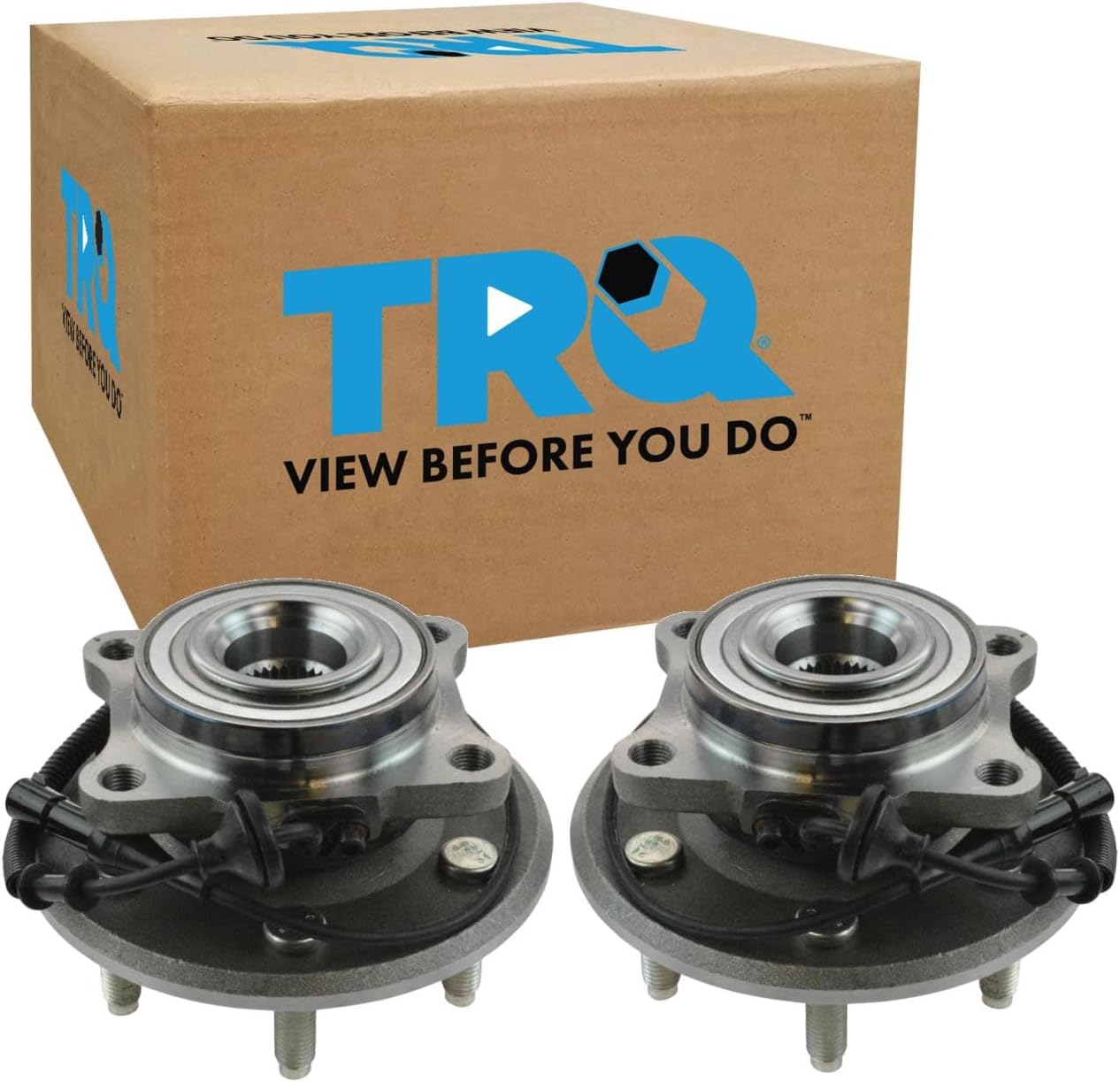 TRQ Rear Left and Right Wheel Bearing and Hub Assembly Set 2 Piece Compatible with 2007-2010 Ford Expedition 2007-2010 Lincoln Navigator