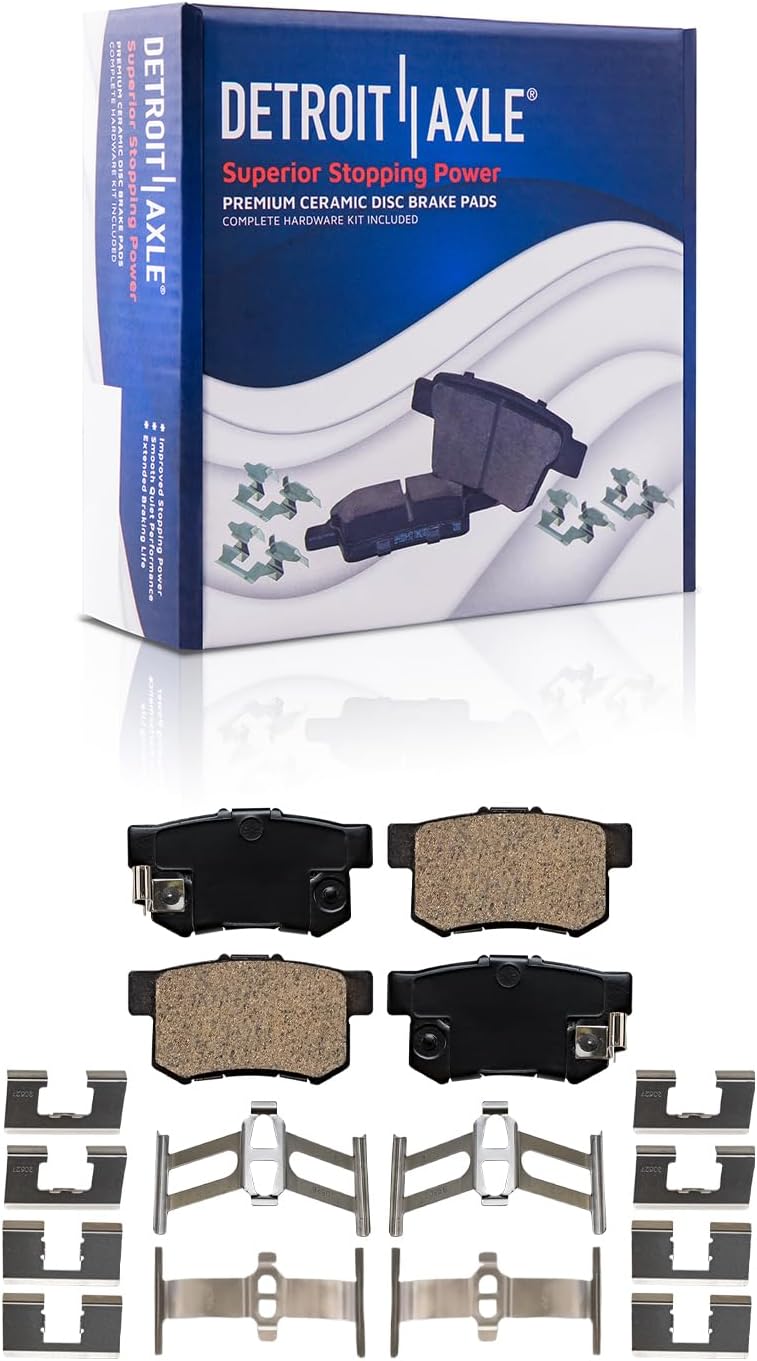 Detroit Axle - Brake Kit for 2005-2006 Infiniti QX56 Nissan Armada, 2005-2007 Titan, 12.60'' inch Front and Rear Disc Brake Rotors Ceramic Brake Pads Replacement