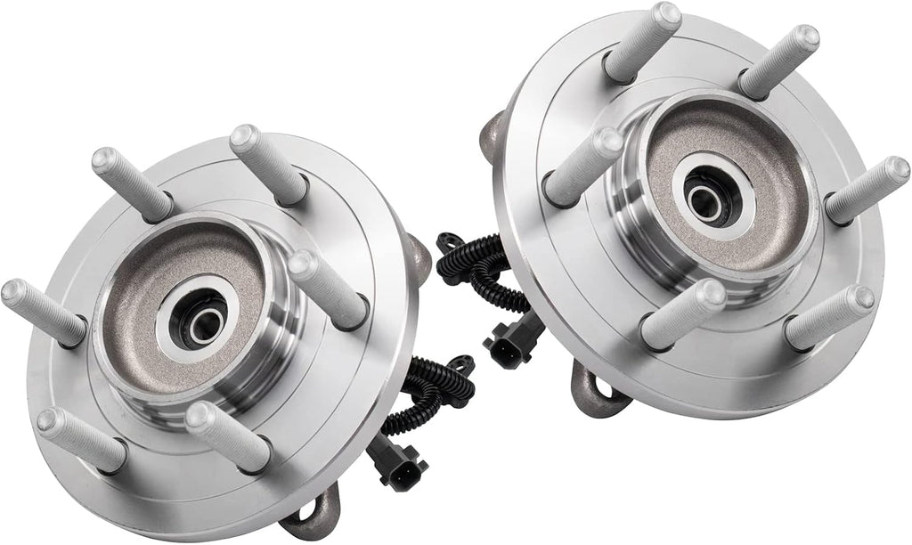 TRQ Front Left and Right Wheel Bearing and Hub Assembly Set 2 Piece Compatible with 2017-2020 Ford F-150 Raptor