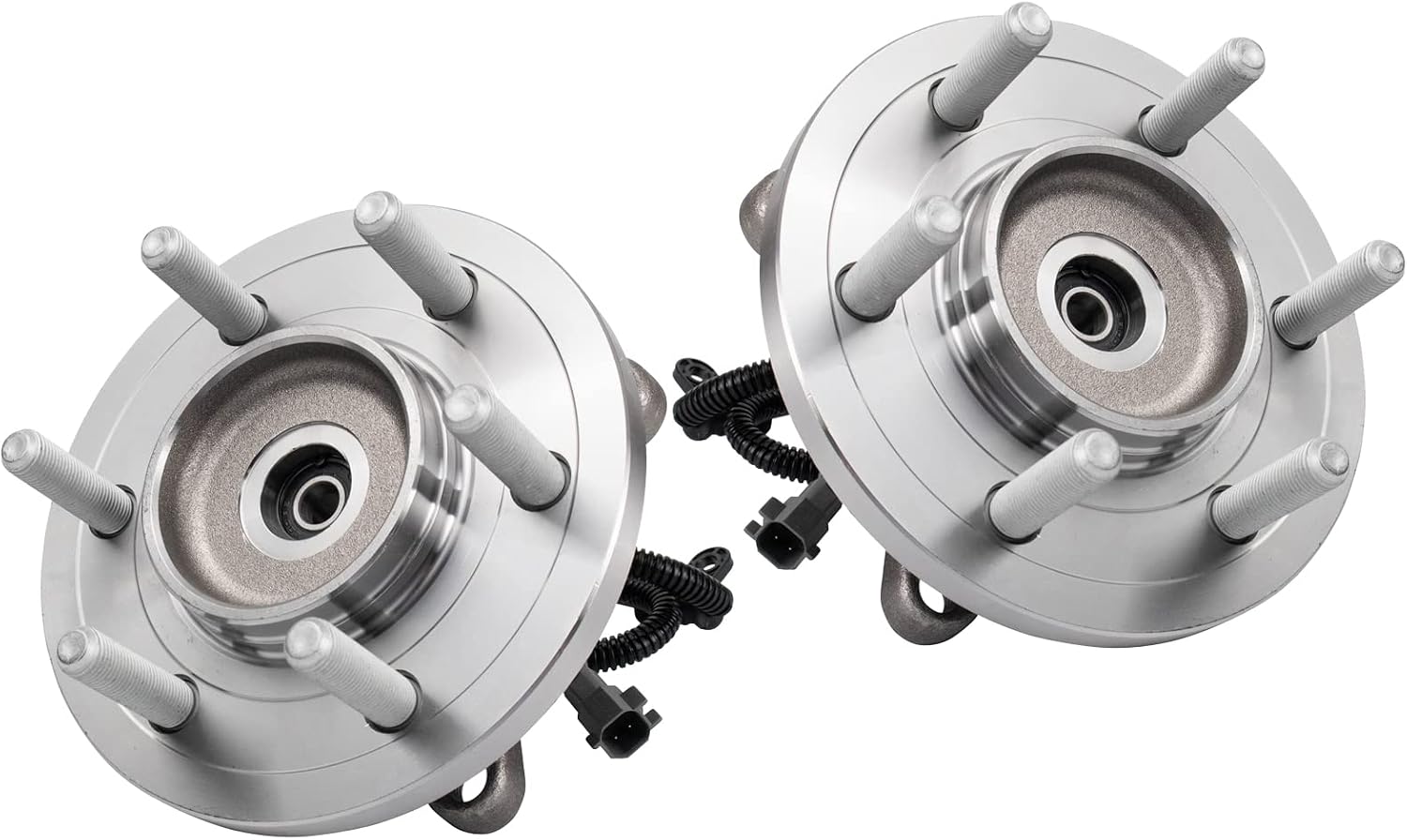 TRQ Front Left and Right Wheel Bearing and Hub Assembly Set 2 Piece Compatible with 2017-2020 Ford F-150 Raptor