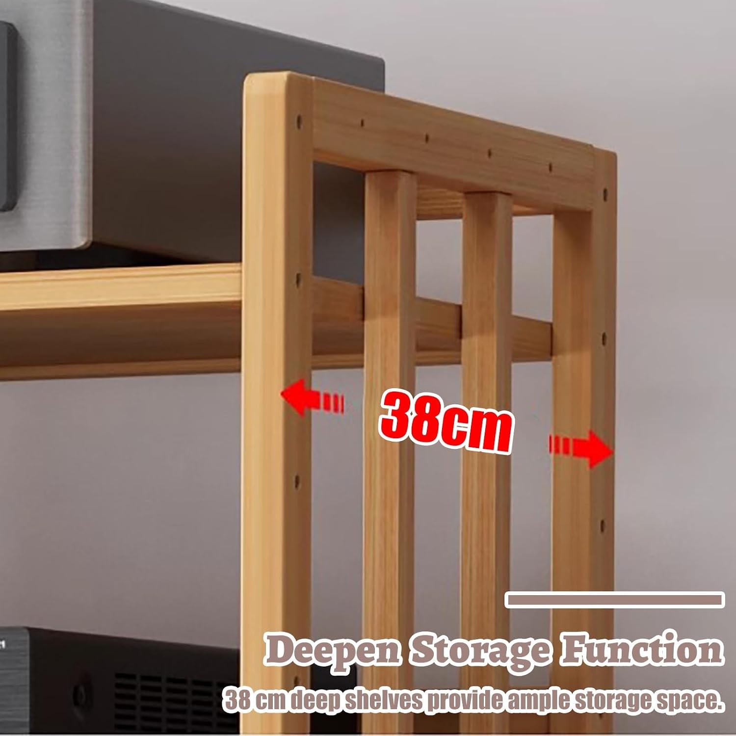 Movable Audio Equipment Cabinet w/Adjustable Shelf, Home Stereo Rack System Complete for Cd Player and Speakers, 1-5 Tier Av Component Stand(Brown,50x53cm)