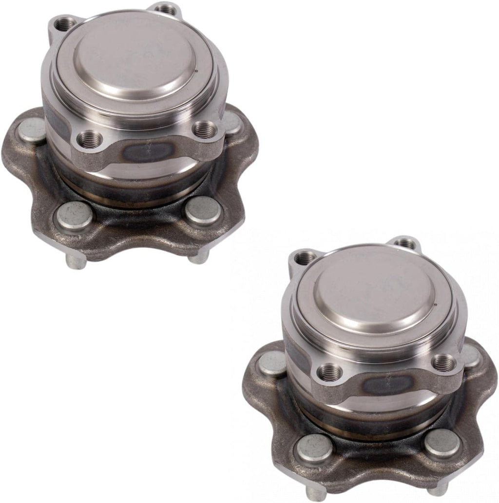 TRQ Rear Driver and Passenger Side Wheel Bearing and Hub Assembly Set 2 Piece Compatible with 2019-2023 Nissan Altima Front Wheel Drive