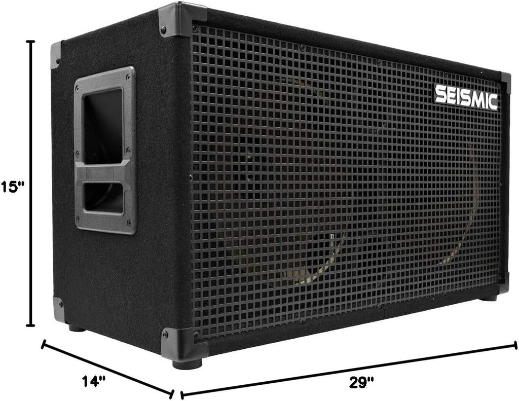Seismic Audio - Empty 212 Guitar Speaker Cabinet - 2x12 PA/DJ PRO Audio - Loaded with Everything but Speakers. Includes Grill, Wire, Jack Plates, Handles, etc.