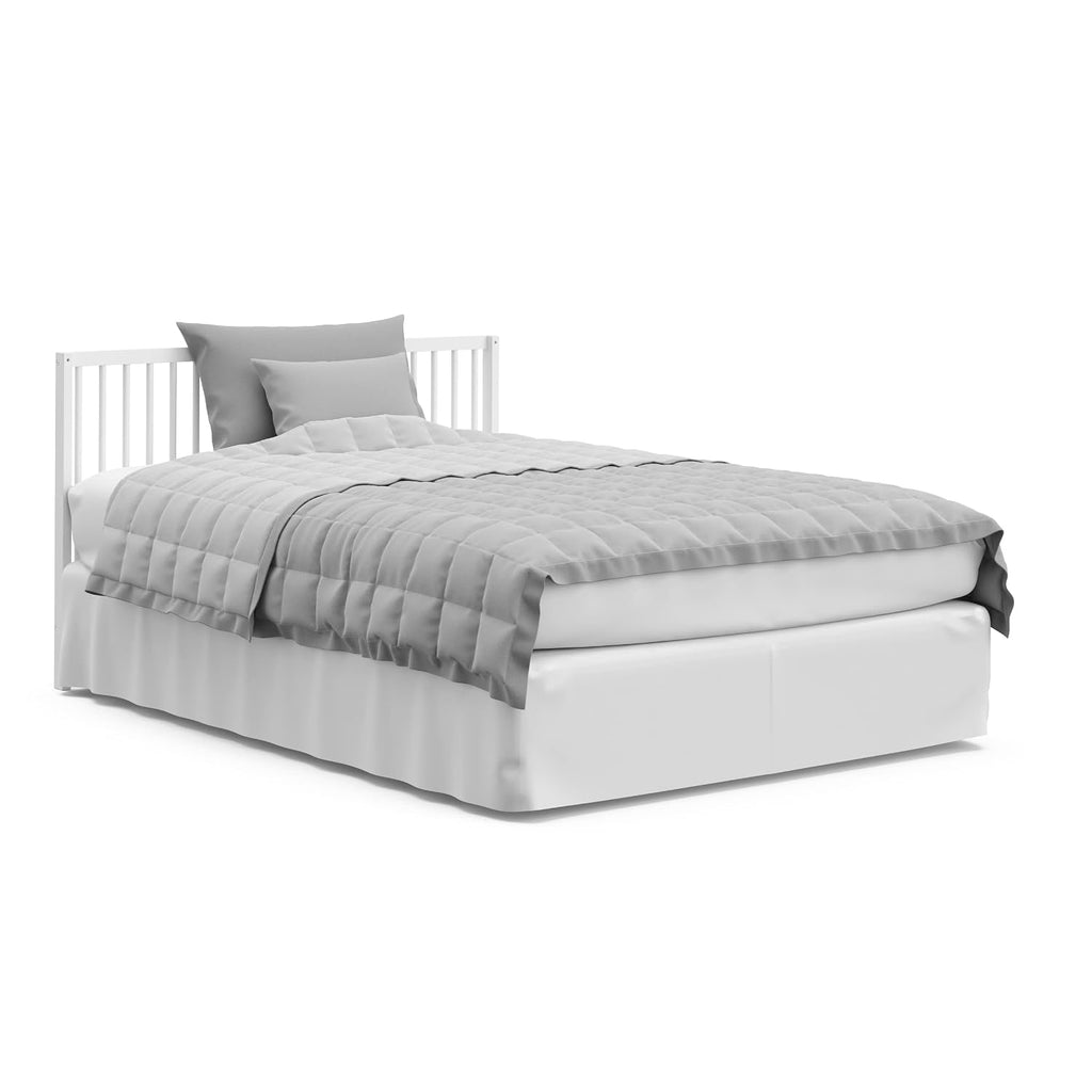 Graco Teddi 5-in-1 Convertible Crib with Drawer – GREENGUARD Gold Certified, Full-Size Nursery Storage Drawer, Baby Crib Converts to Toddler Bed, Daybed and Full-Size Bed (White)