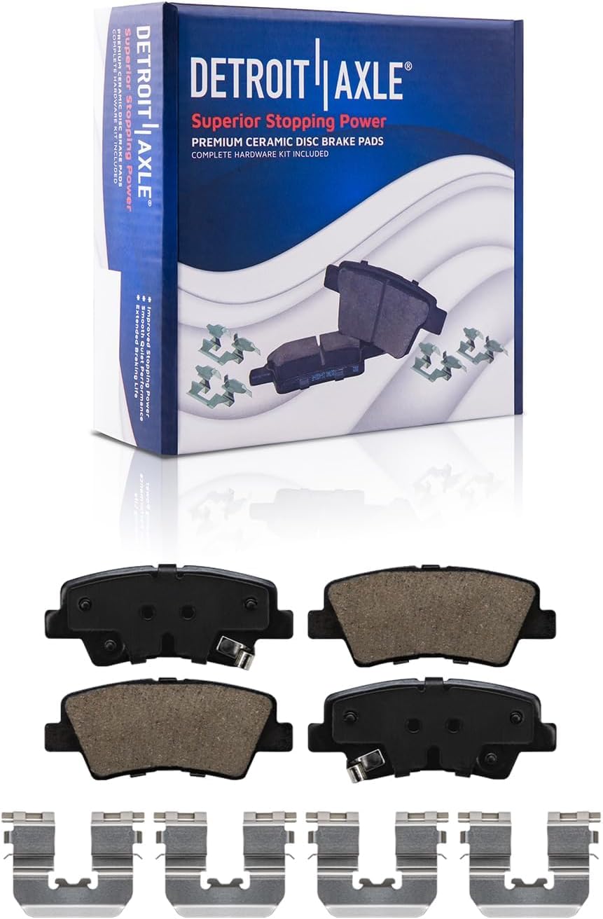 Detroit Axle - Brake Kit for 2013 2014 2015 Kia Optima, Disc Brake Rotors Ceramic Brakes Pads Replacement: 12.60'' inch Front and 11.18'' inch Rear Rotors