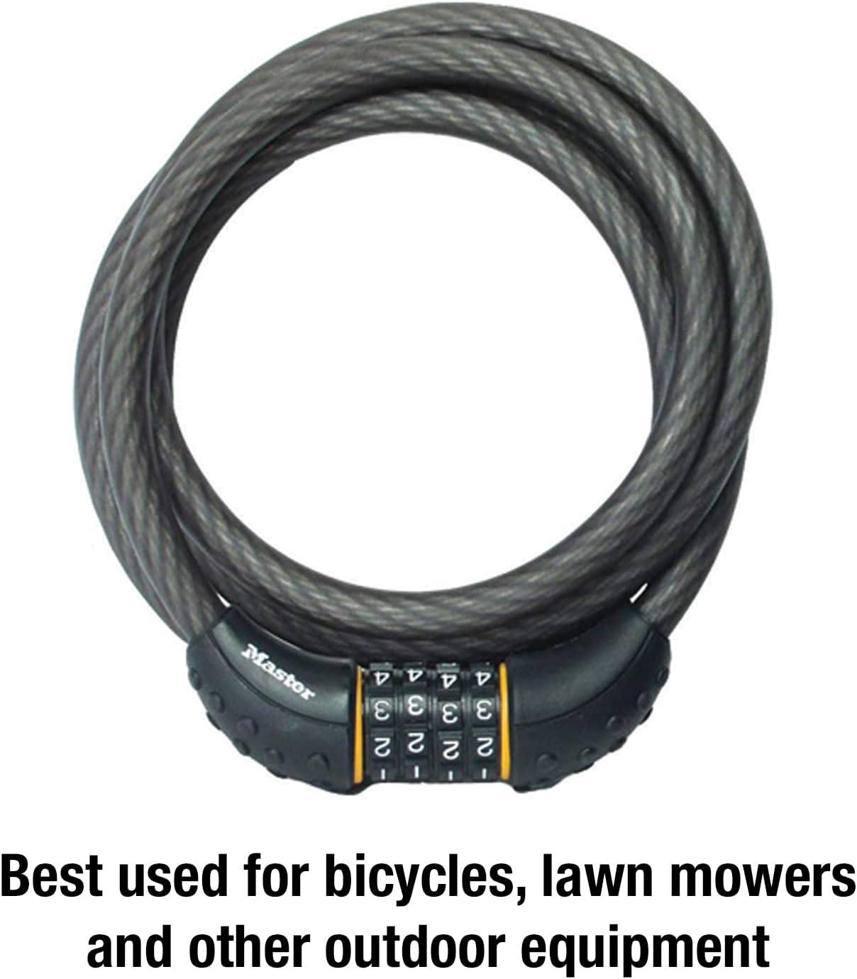 Master Lock Cable Lock, Set Your Own Combination BikeLock, 6 ft. Long, Black, 8122D (Pack of 144)