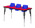 3-Seat Feeding Table (Red Top, Blue Seats, Black T-Mold)