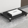 Audio Component Rack 1/2/3/4-Layer HiFi Audio Cabinet AV Media Storage Shelves Open Stereo Cabinet for HiFi Audio Equipment(Black,1 Tier/60x40x5cm)