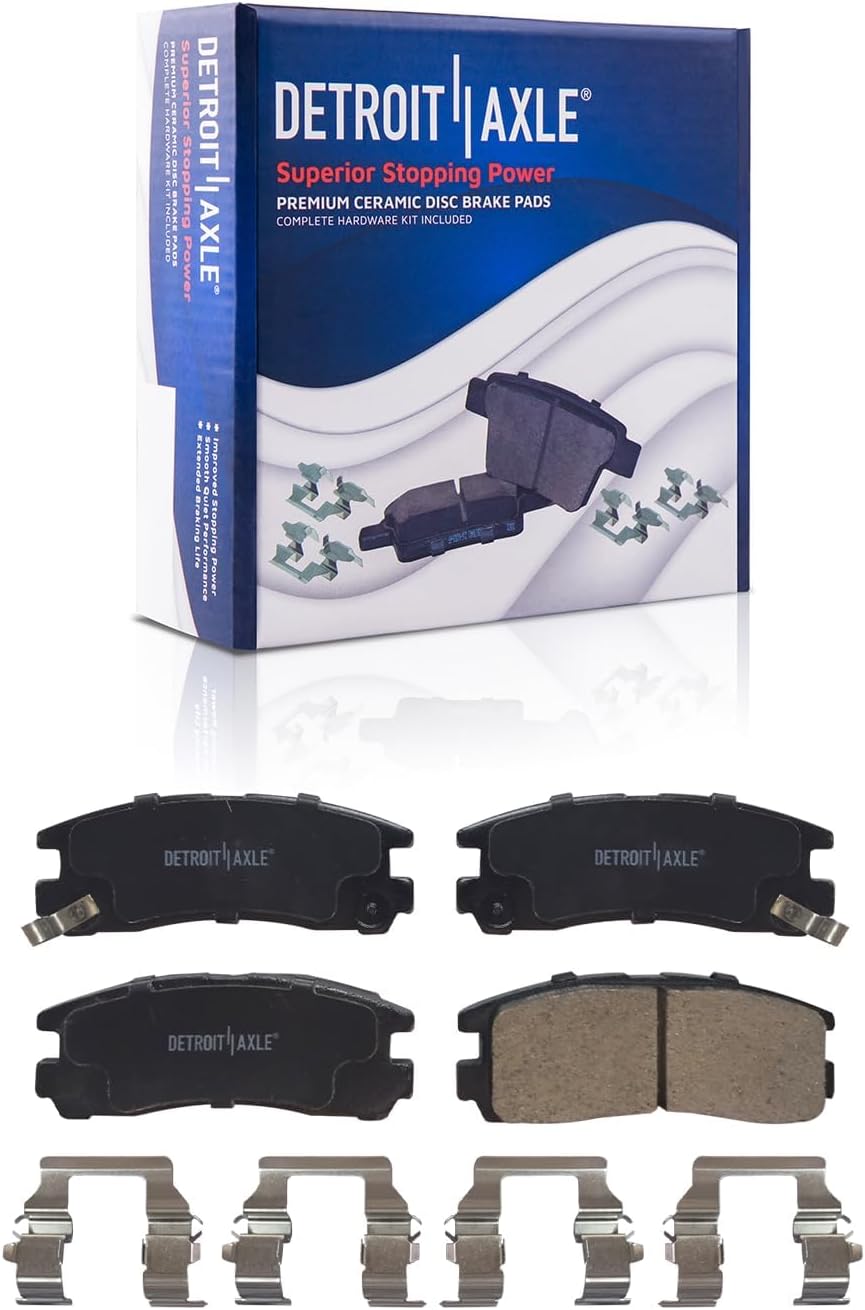 Detroit Axle - Brake Kit for 2006-2012 Mutsubishi Eclipse, 2004-2007 Mutsubishi Galant Replacement Disc Brake Rotors Ceramic Brakes Pads Front and Rear
