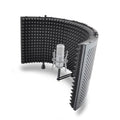 Pyle, Microphone Isolation Shield, Sound Dampening Foam, Studio Quality, Adjustable Mic Depth, Folding Panels, Countertop & Stand Mountable, Includes Removable Shock Mount, Universal Threading