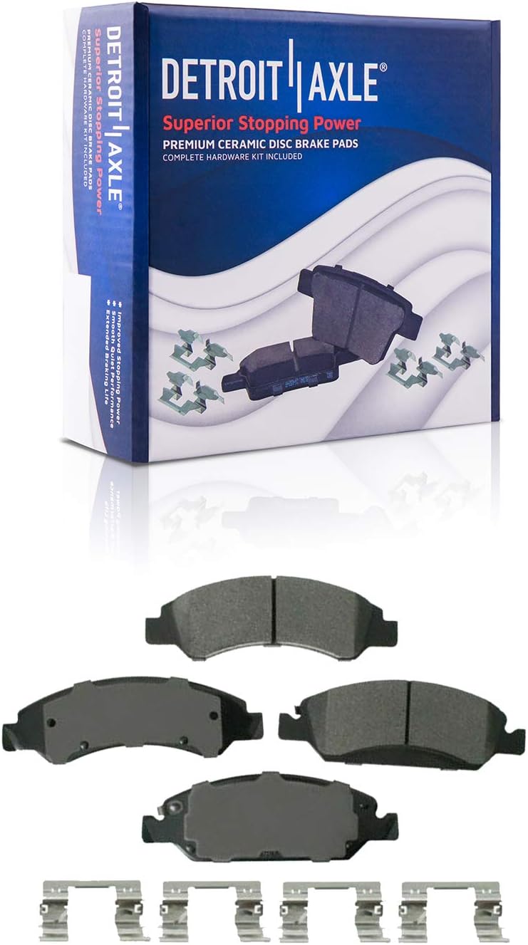 Detroit Axle - Brake Kit for Sierra Silverado 1500 Escalade Tahoe Yukon Disc Brake Rotors Brake Pads Front Brake Calipers Replacement : 12.99' inch Front & 13.58' inch Rear Rotor