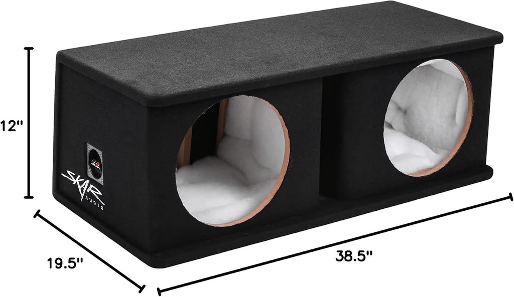 Skar Audio SK2X12V Dual 12' Universal Fit Ported Subwoofer Enclosure