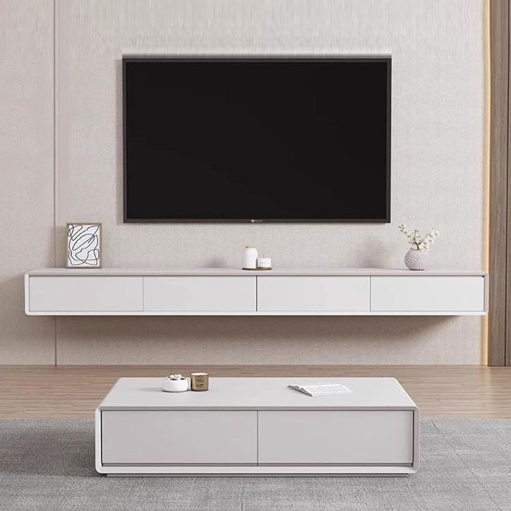 Wall Mounted TV Cabinet Floating Shelf Wall Shelf Home Entertainment Center TV Stands Media Storage Shelf TV Stands Audio-visual Equipment Shelves With drawer TV Background Wall Decoration Shelf
