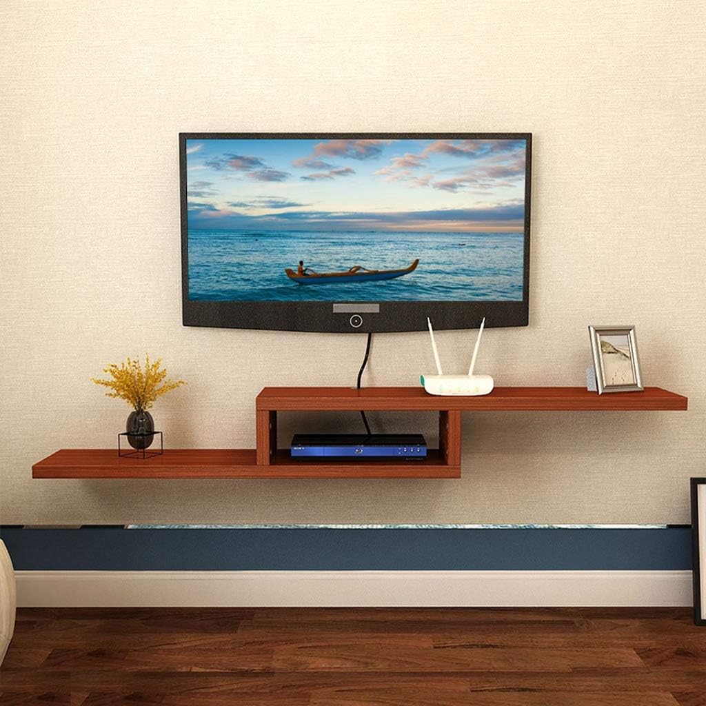 IBOWZ Floating TV Stand Cabinet Wall-Mounted Tv Cabinet Multimedia Console DVD Player Cd Television Set-Top Box Router Cable Box Game Equipment Storage Shelf Wall Shelf