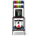3D Printer Table Stand 2 Layer Rolling 3D Printer Filament Storage Desk Rack Heavy Duty Mobile Table with Feet & Locked Wheels for PL.A ABS PET.G Studio Office Workshop Storage Organization