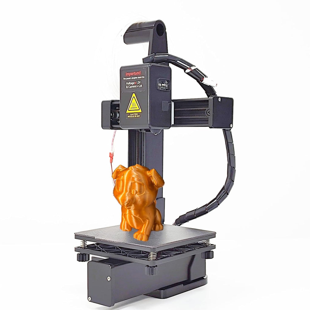 High Accuracy 3D Printer, Beginner Friendly, Compact Size, Fast Heating, Educational Tool, Robust ABS Material, Small 3D Printer with 100x100x100mm Printing Size (Black)