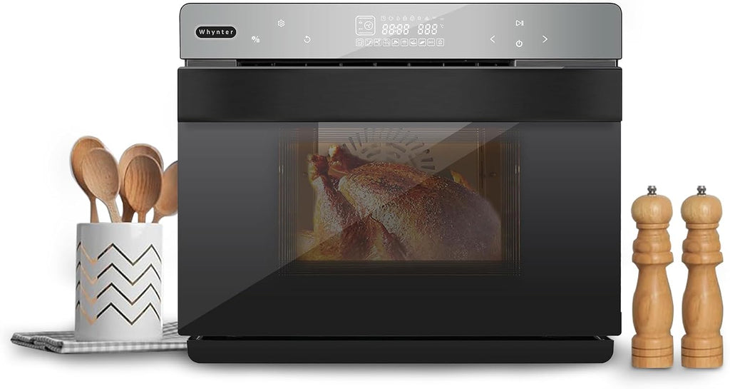 Whynter Multi-Function Convection Steam Oven, 40 Quart, Air Fryer, Dehydrator, Yogurt Maker, 1800W, Stainless Steel, LED Control, Tempered Glass Door
