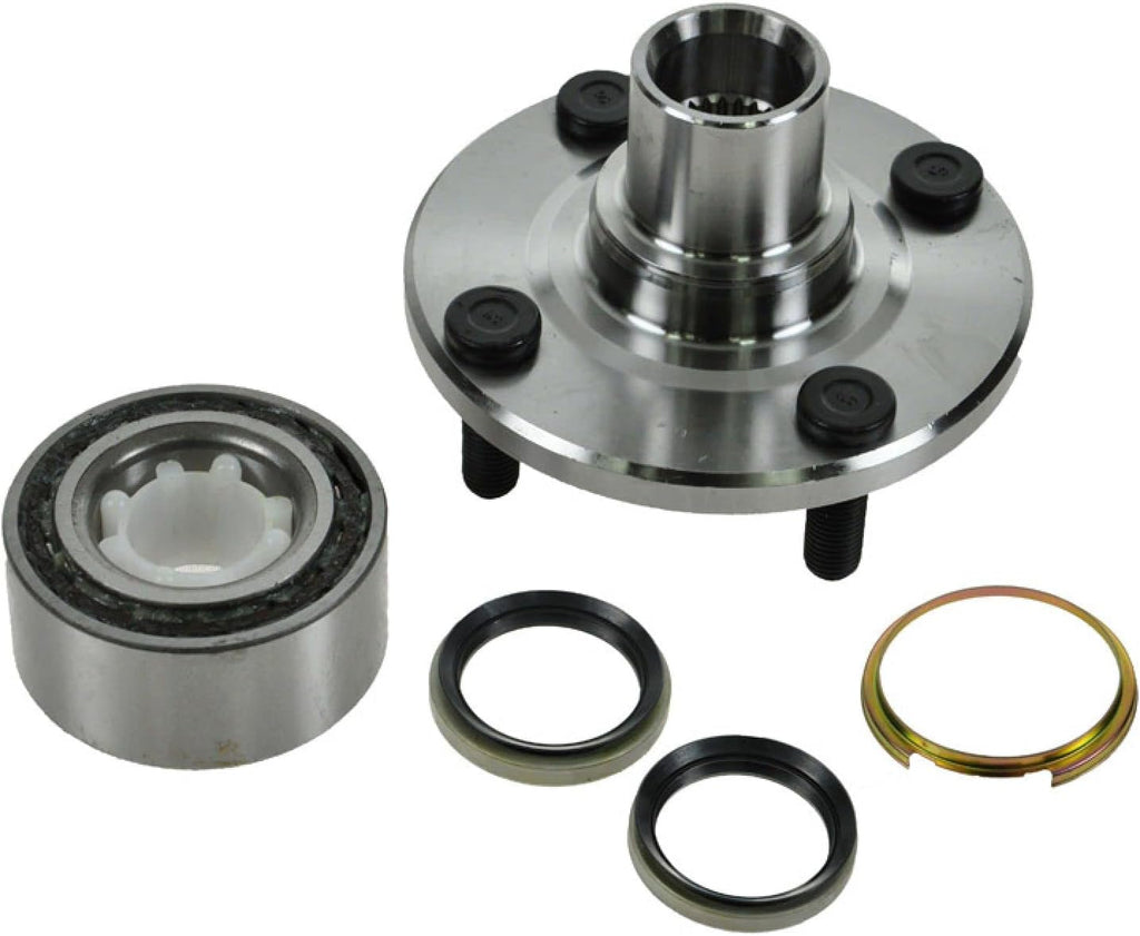 TRQ 2 Piece Wheel Bearing & Hub Assembly Set Compatible with 1998-2002 Chevrolet Prizm 1993-1997 Geo 1993-2002 Toyota Corolla