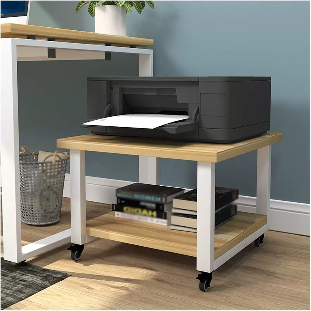 Printer Stand Under Desk Printer Stand For Mini 3D Printer Home Office Mobile Printer Stand Printer Table Work Cart With Wheels Printer Table Size:L40xW40xH50cm)