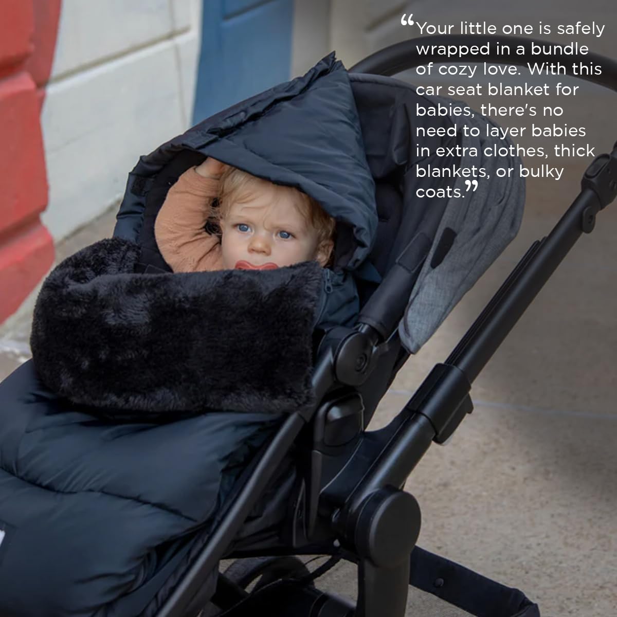 7 A.M. 7AM Enfant Universal Stroller Footmuff - Water Repellent Winter Bunting Bag for Strollers & Car Seats, Soft Micro-Fleece & Plush Lined Stroller Footmuff for Baby Boy & Girl | PlushPOD