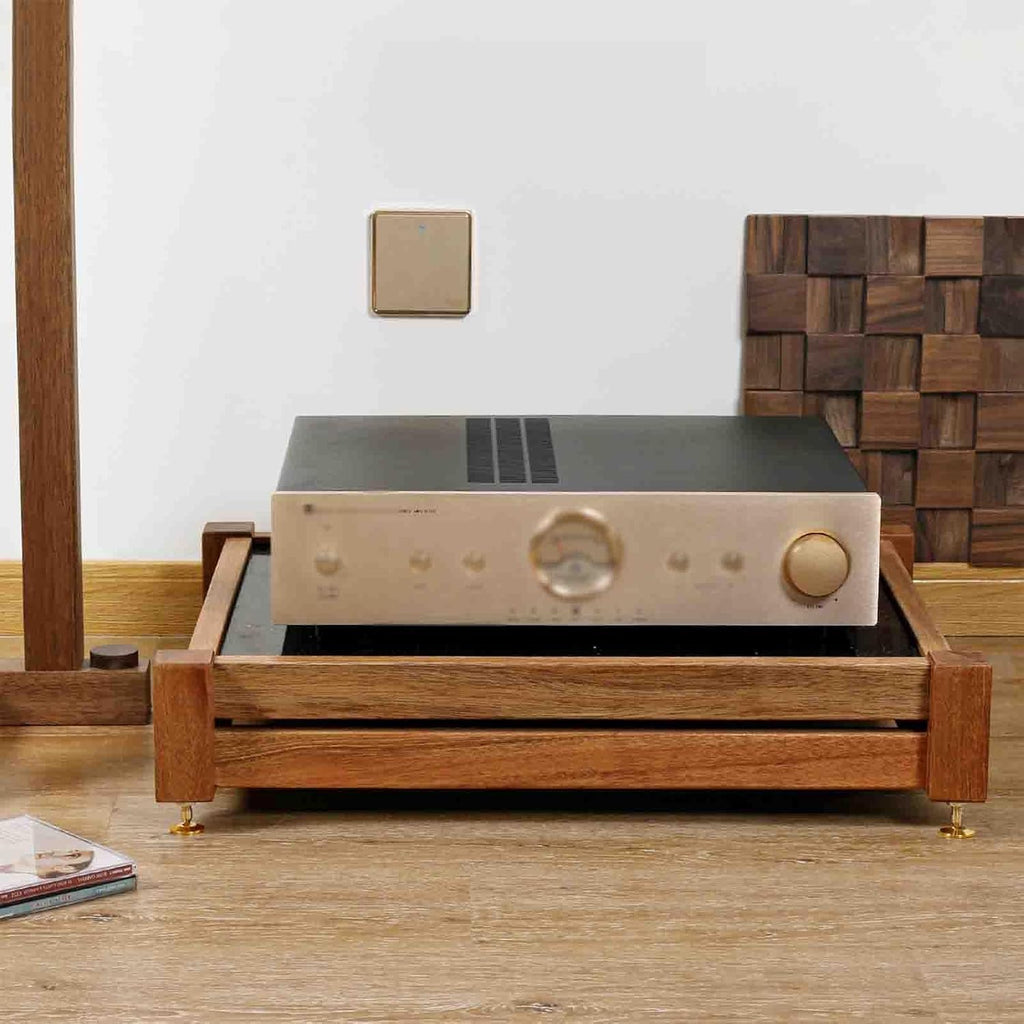 Home Audio Equipment Cabinet HiFi Audio Equipment Cabinet Multi-Level Audio Cabinet Solid Wood Light Luxury Audio Rack Load-Bearing Stable Not to Hurt The Equipment