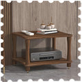 Wooden AV Cabinet 2/3/4 Tier Audio Component Rack Media Storage Stand for HiFi Audio Equipment, Open Stereo Cabinet(Black Walnut,2Tier-42cm Tall)