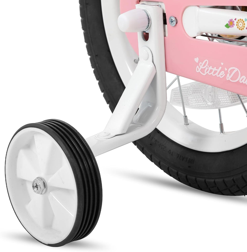 JOYSTAR Little Daisy Kids Bike for Girls Boys Ages 2-7 Years, 12 14 16 Inch Girls Bikes with Doll Bike Seat & Streamers, Boys Bike with Flag & Number Plate, Multiple Colors