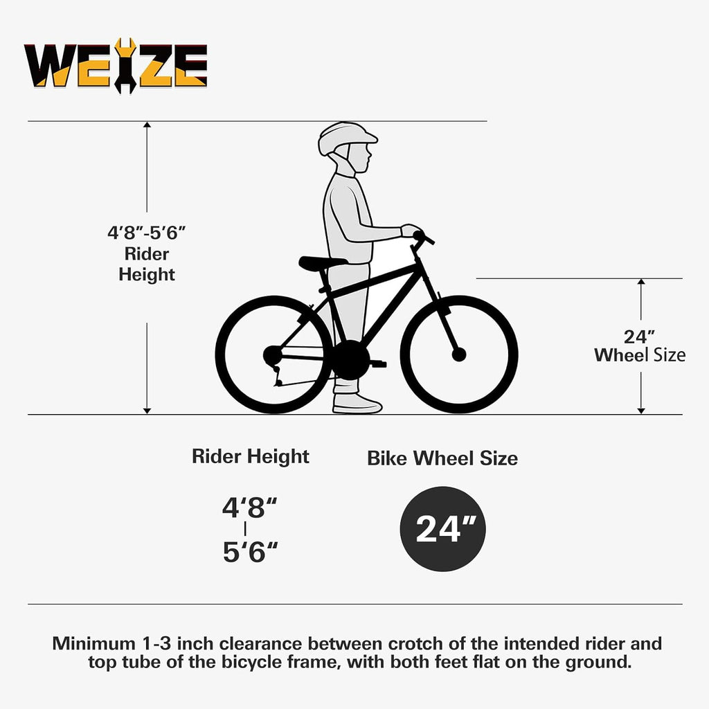 WEIZE Kids Mountain Bike, Kids' Bicycles for 6-14 Years Old Boys Girls with Dual Full Suspension, 6 Speeds Drivetrain, High-Carbon Steel Frame, Ideal for Young Riders and Adventurers