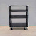 Portable Network Rack，Open Frame Rack，for Servers & AV Gear，with Caster Built-in Handle Network Rack， Rolling Network Rack（16U -87x52.5cm） (Size : 12U-2TIER-49.5X52.5CM)