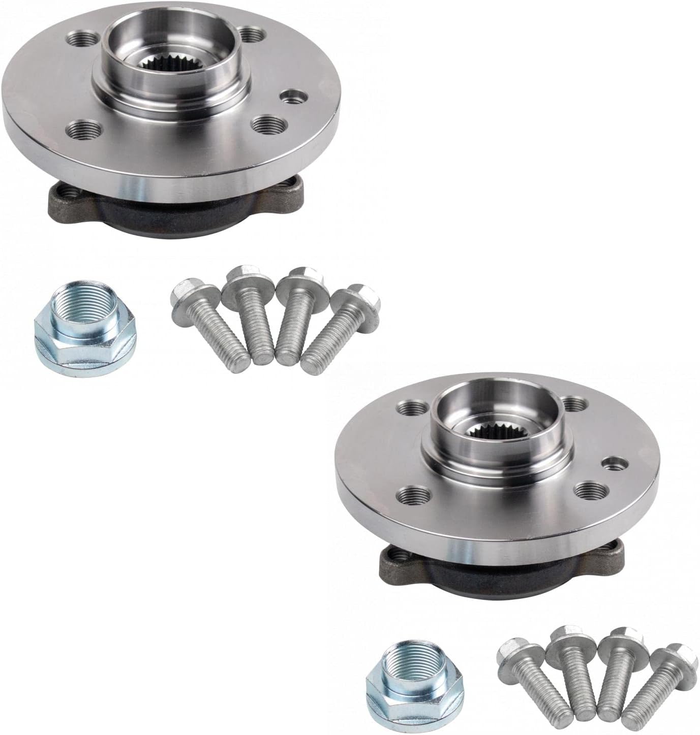 TRQ Front Left and Right Wheel Bearing and Hub Assembly Set 2 Piece Compatible with 2007-2013 Mini Cooper 2014-2015 Cooper Coupe 2014-2015 Cooper Convertible