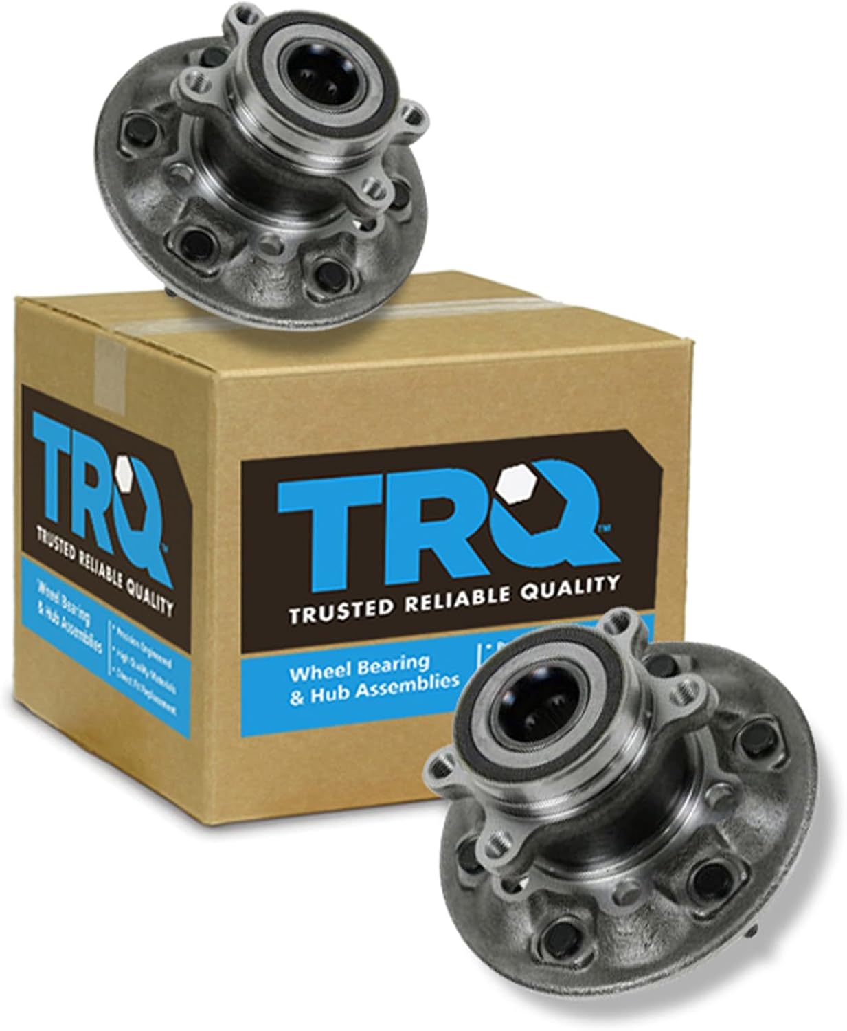 TRQ Front Driver and Passenger Side Wheel Bearing and Hub Assembly Set 2 Piece Compatible with 2009-2012 Chevrolet Colorado 4WD 2009-2012 GMC Canyon 4WD
