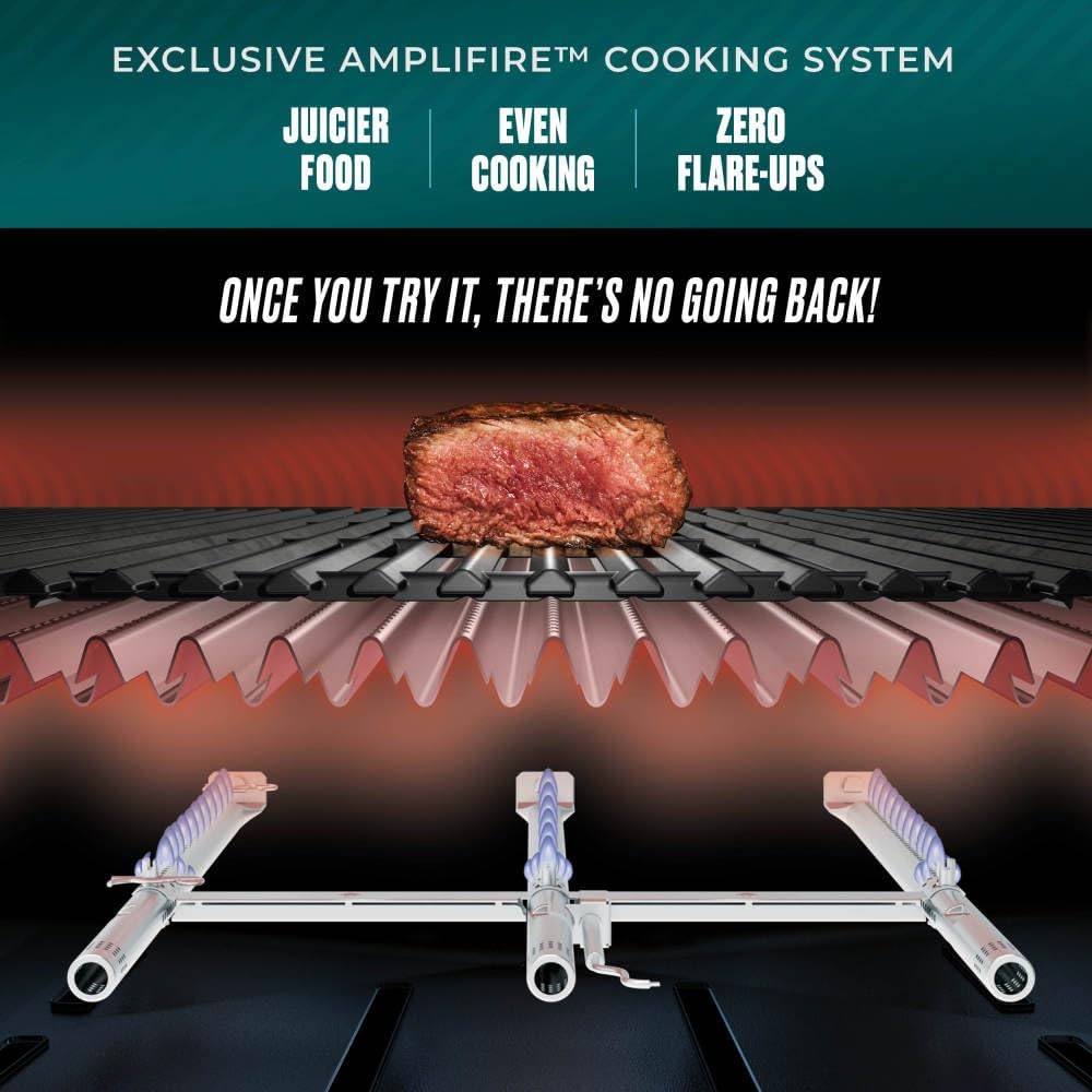 Charbroil® Pro Series™ with Amplifire™ Technology 3-Burner Propane Gas Grill and Griddle Cabinet, Black - 463365124