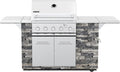 SPIRE Premium 5 Burner Built In Gas Grill Island Head, Stainless Steel 30' Barbeque Grill with Rear Burner, 63,000 BTUs, 758 SQ In Racks, Propane Grill with Dual Fuel Compatibility (Gray) – 860-0032A