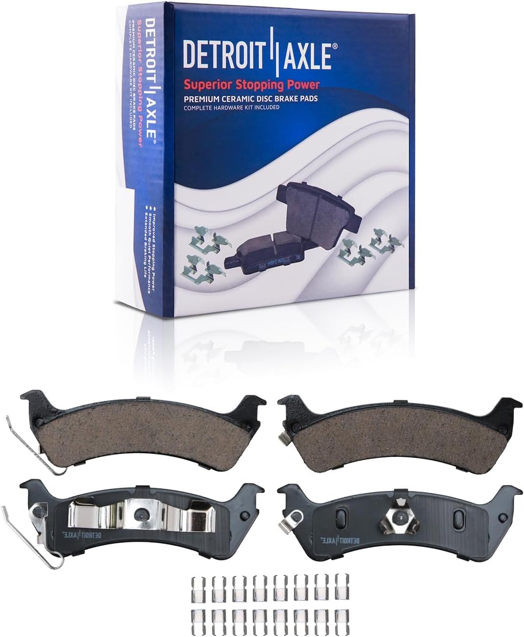 Detroit Axle - Brake Kit for 94-98 Jeep Grand Cherokee Replacement 1994 1995 1996 1997 1998 Disc Brake Rotors Ceramic Brakes Pads Front and Rear
