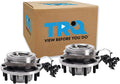 TRQ Front Left and Right Wheel Bearing and Hub Assembly Set 2 Piece Compatible with 2017-2019 Ford F-450 Super Duty 4 Wheel Drive 2017-2019 F-550 Super Duty 4 Wheel Drive