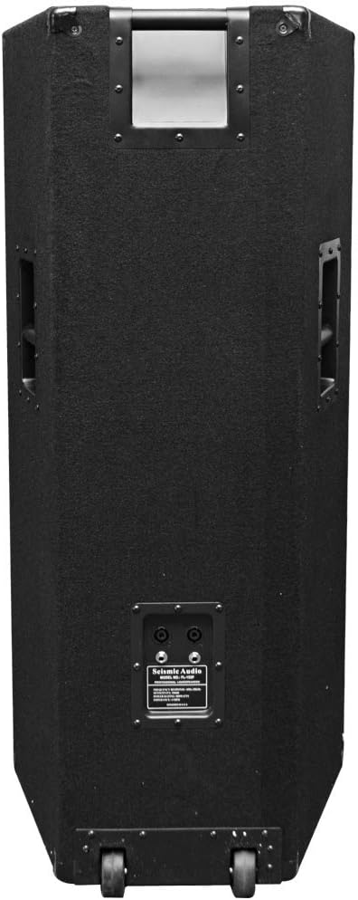 Seismic Audio - FL-155PC - Pair of Dual Premium 15' PA/DJ Speaker Cabinets with Titanium Horns - Wheel Kits and Rear Handles - 800 Watts RMS per Cabinet